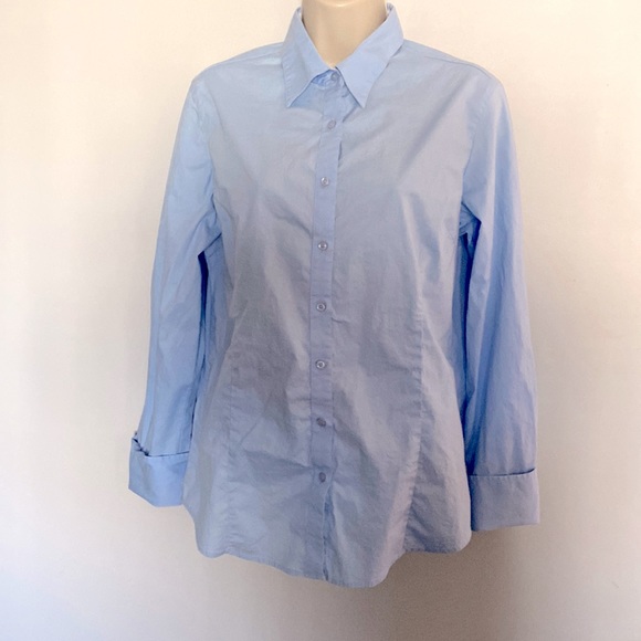 Esabel.C Women’s Button Down Blouse Long sleeve Cotton Stretch Size M - Picture 5 of 10
